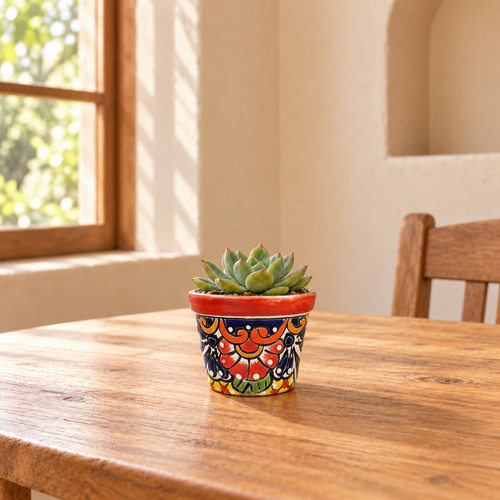 Red rim talavera style ceramic - rim,